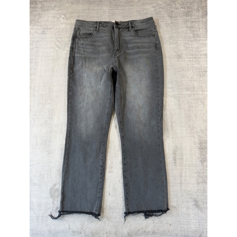 Articles of Society Jeans Womens 30 Grey Raw Hem Daly City Faded Straight Leg
